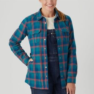 Women's Duluth Fleece Lined Flannel Shirt Jacket Size M